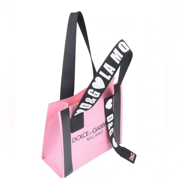 Dolce & Gabbana PVC Strap Shoppers Tote Bag Barbie pink